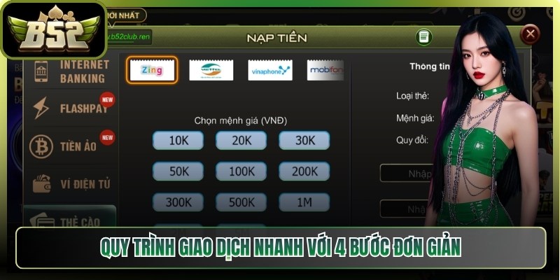 Quy trình giao dịch nhanh với 4 bước đơn giản