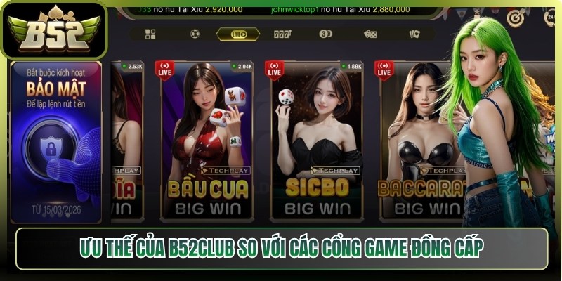 Ưu thế của B52Club so với các cổng game đồng cấp