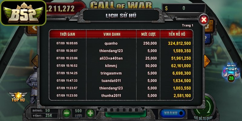 Call Of War B52Club Khám Phá Trải Nghiệm Giải Trí Đỉnh Cao 4 Khám phá công cụ hỗ trợ quay Call Of War B52Club hiệu quả